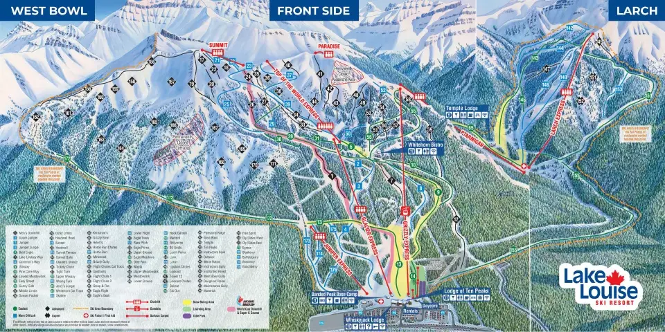 Lake Louise Trail Map