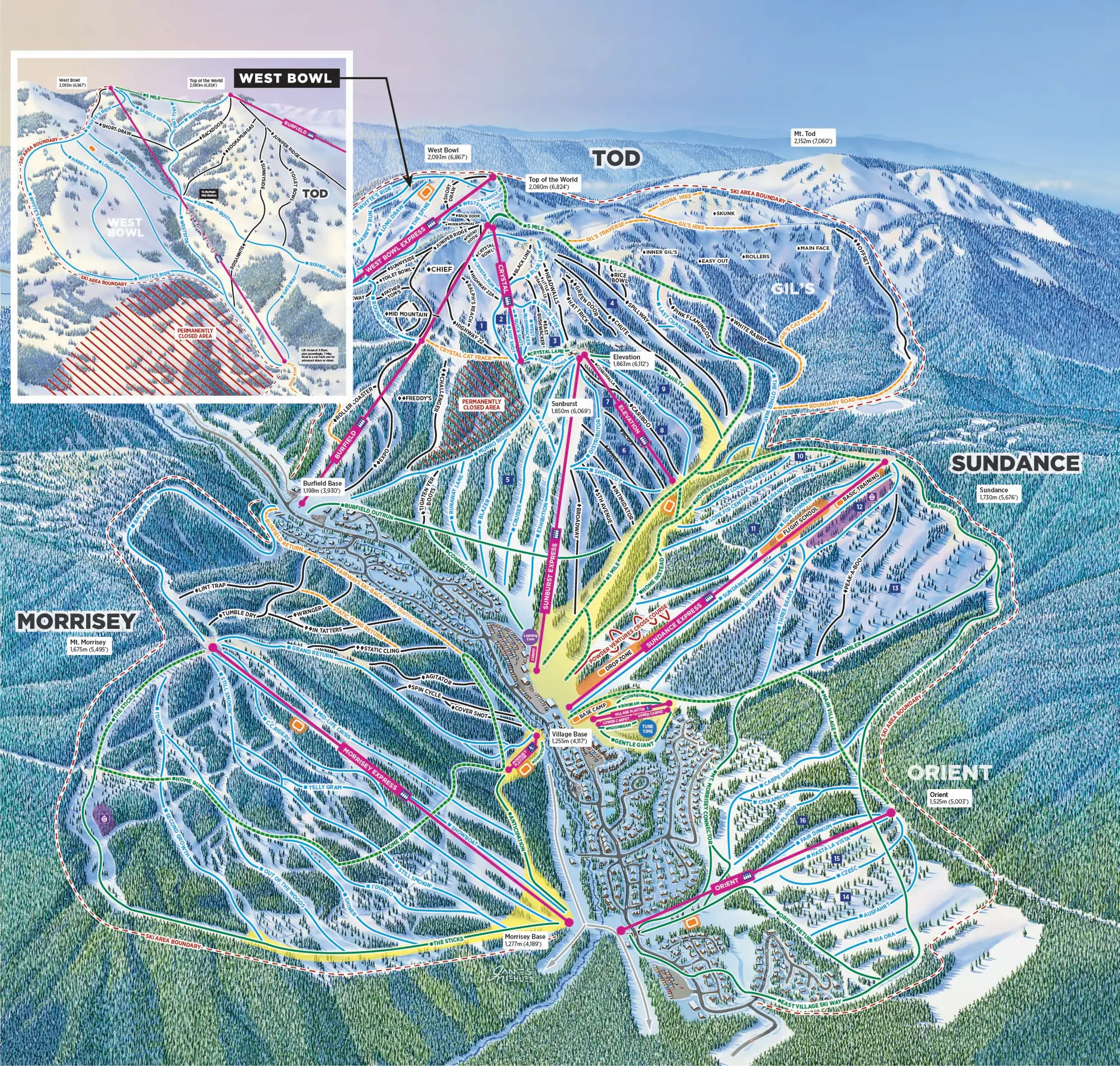 Sun Peaks Trail Map