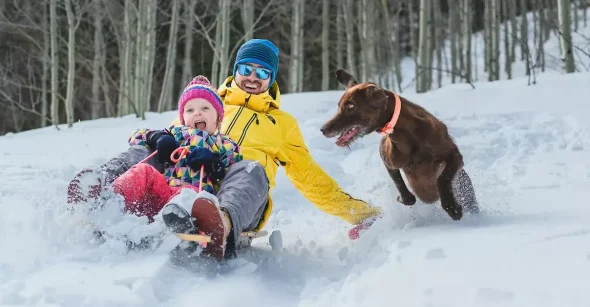 Sledding on Firecracker Hill