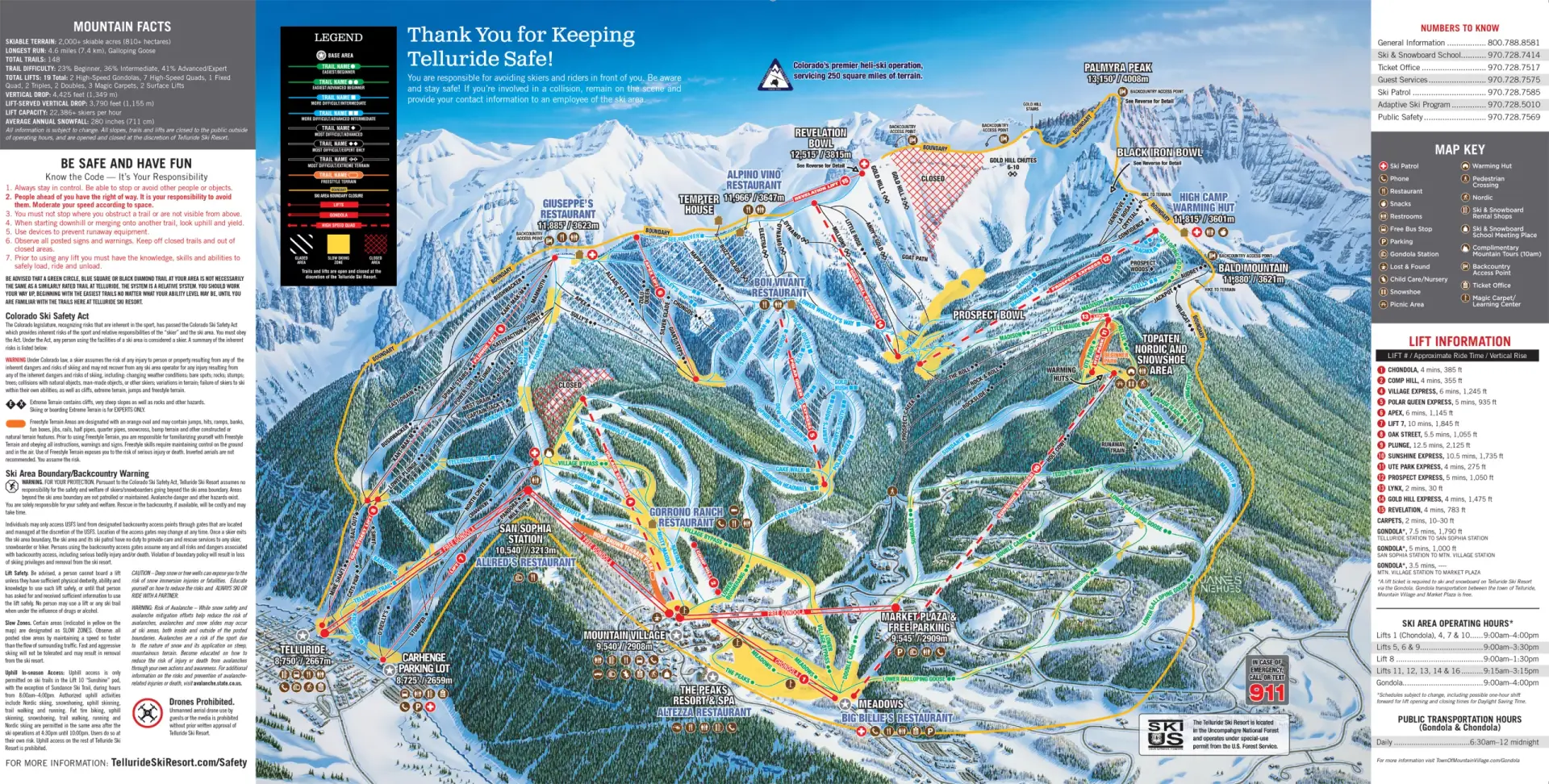 Telluride ski map