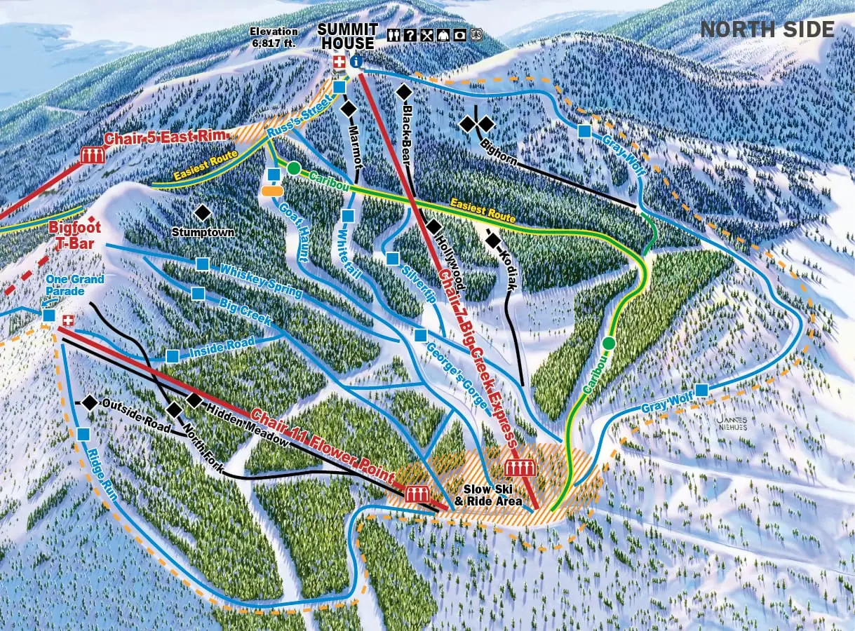 Whitefish trail map