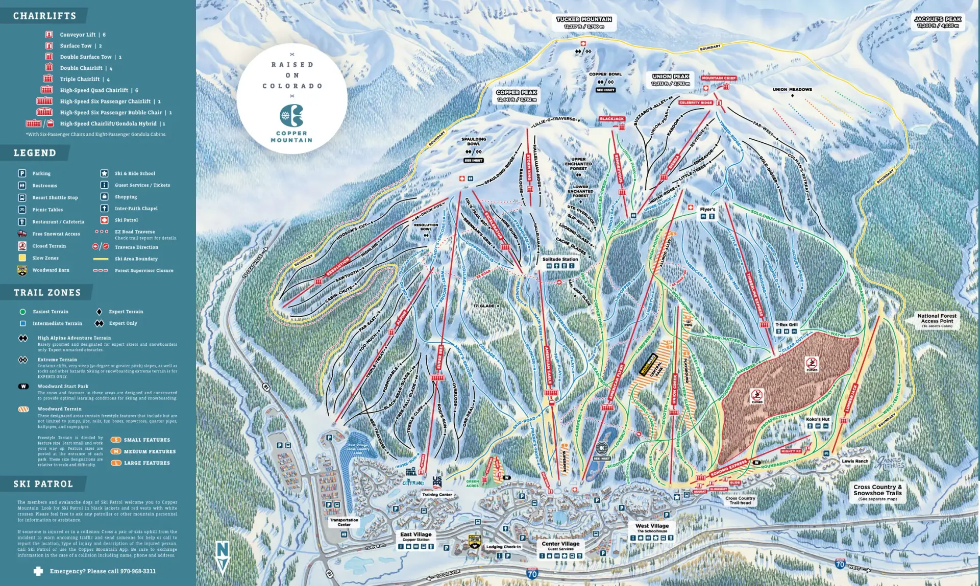 Copper Mountain Ski Map