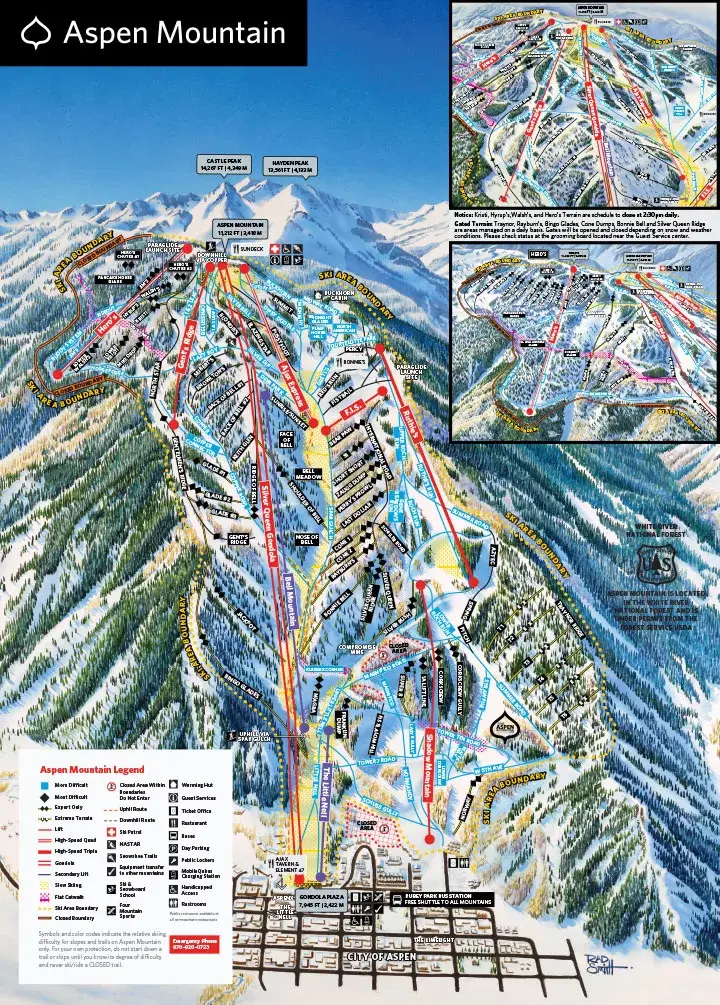 Aspen Ski Map
